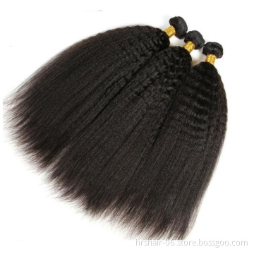 Natural virgin wholesale brazilian 10a grade human hair weave bundles with kinky straight closure